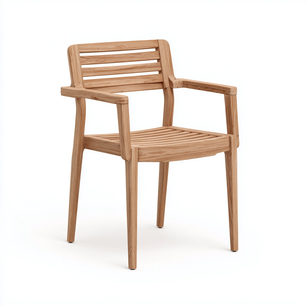 Poltrona da giardino - Legno - 59x61x86 cm - Legno naturale - Moderno classico