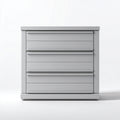 Cassettiera-MDF-Metallo-90x42x88 cm-Grigio-Argento-Moderno