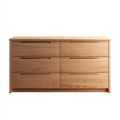 Cassettiera-Legno massello-145x44x82 cm-Rovere naturale-Moderno