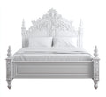 Letto matrimoniale - Legno - 218x178x168 cm - Bianco - classico barocco