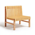 Poltrona da giardino - Legno - 74x70x76 cm - Legno chiaro - Minimalista naturale