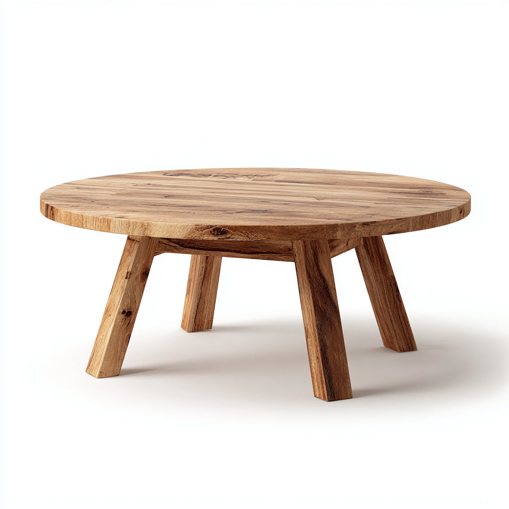 Tavolo da giardino - Legno di acacia - 110x110x45 cm - Naturale - Rustico