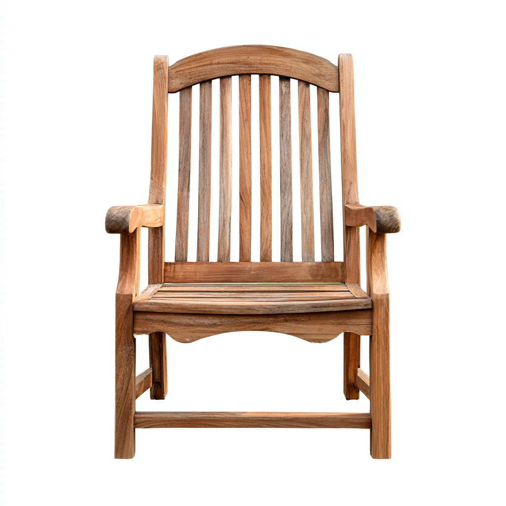 Poltrona da giardino - teak - 68x62x102 cm - naturale - stile classico