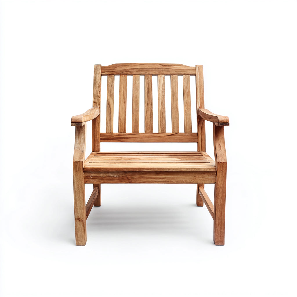 Poltrona da giardino - Legno - 64x62x88 cm - Legno naturale - Classico rustico
