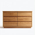 Cassettiera-Legno massello-140x45x86 cm-Rovere naturale-Moderno