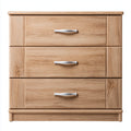 Cassettiera-Legno massello-Metallo-82x42x82 cm-Rovere naturale-Argento-Classico moderno