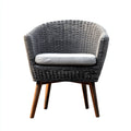 Poltrona da giardino-rattan-legno-tessuto-78x70x76 cm-nero-grigio-marrone-stile contemporaneo