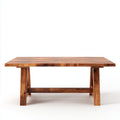 Tavolo da giardino - Legno massello - 200x95x76 cm - Marrone - Rustico