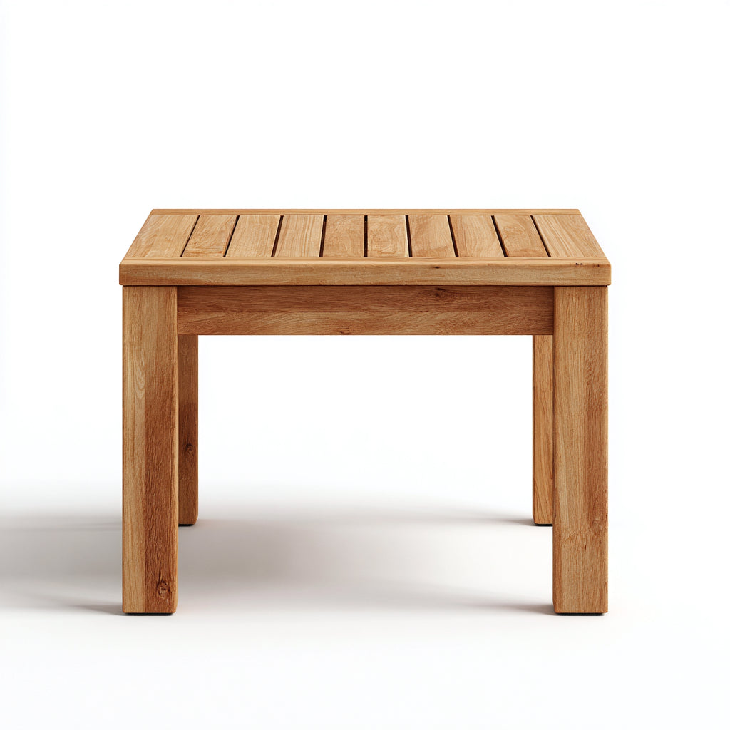 Tavolo da giardino - Legno massello - 70x55x45 cm - Naturale - Rustico
