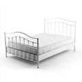 Letto matrimoniale-Metallo-213x153x118 cm-Bianco-Argento-Stile classico