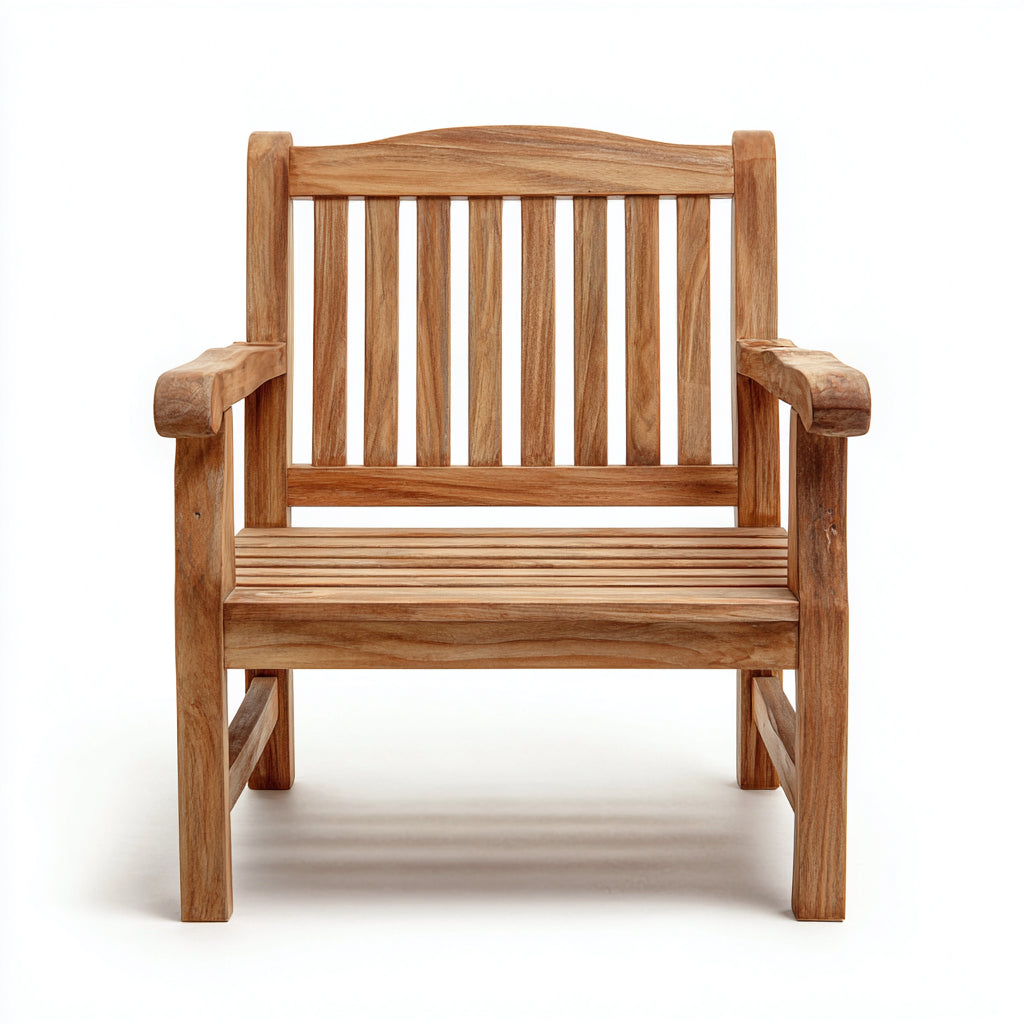 Poltrona da giardino-legno-70x66x94 cm-marrone-stile classico