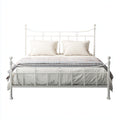 Letto matrimoniale-Metallo-212x150x122 cm-Bianco-Stile classico