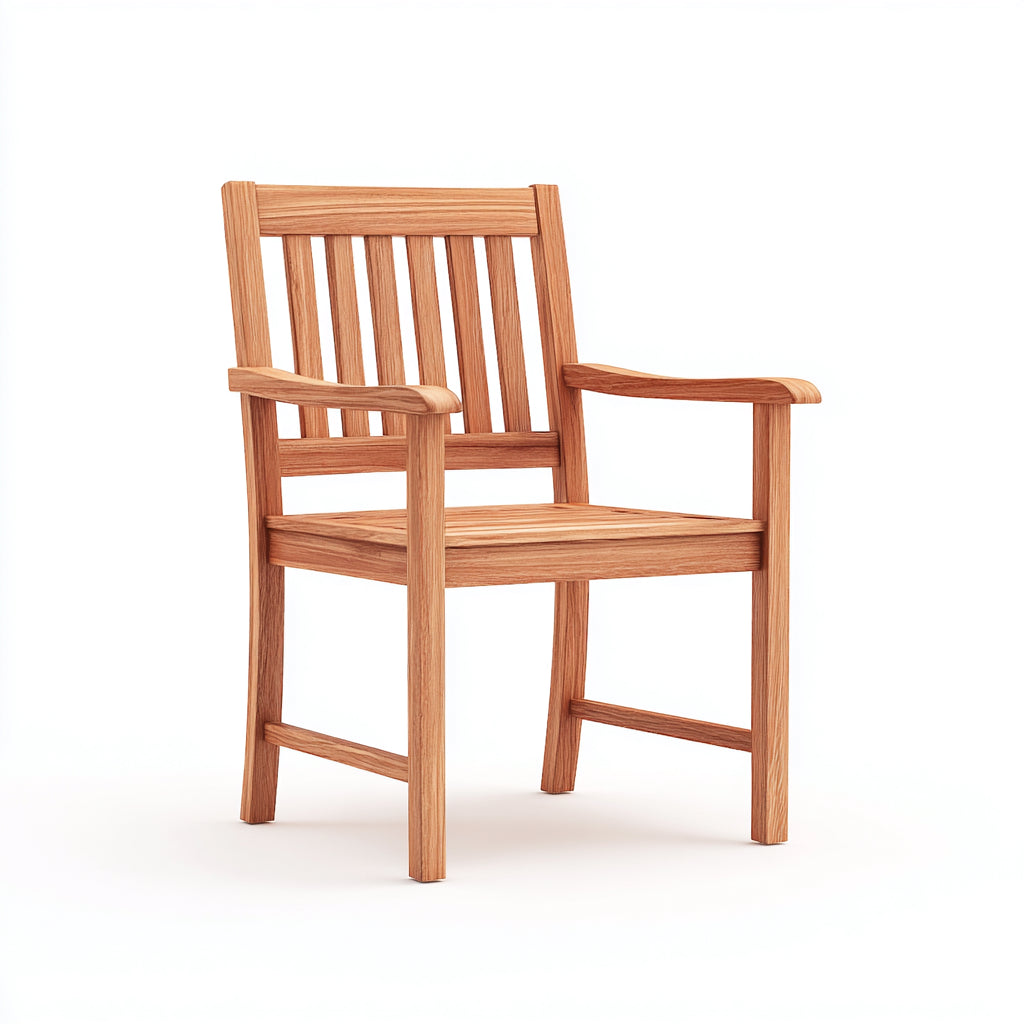 Poltrona da giardino - Legno - 58x60x91 cm - Legno naturale - Classico da esterno