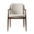 Poltrona da giardino - legno - tessuto - 61x58x84 cm - beige-noce - stile moderno